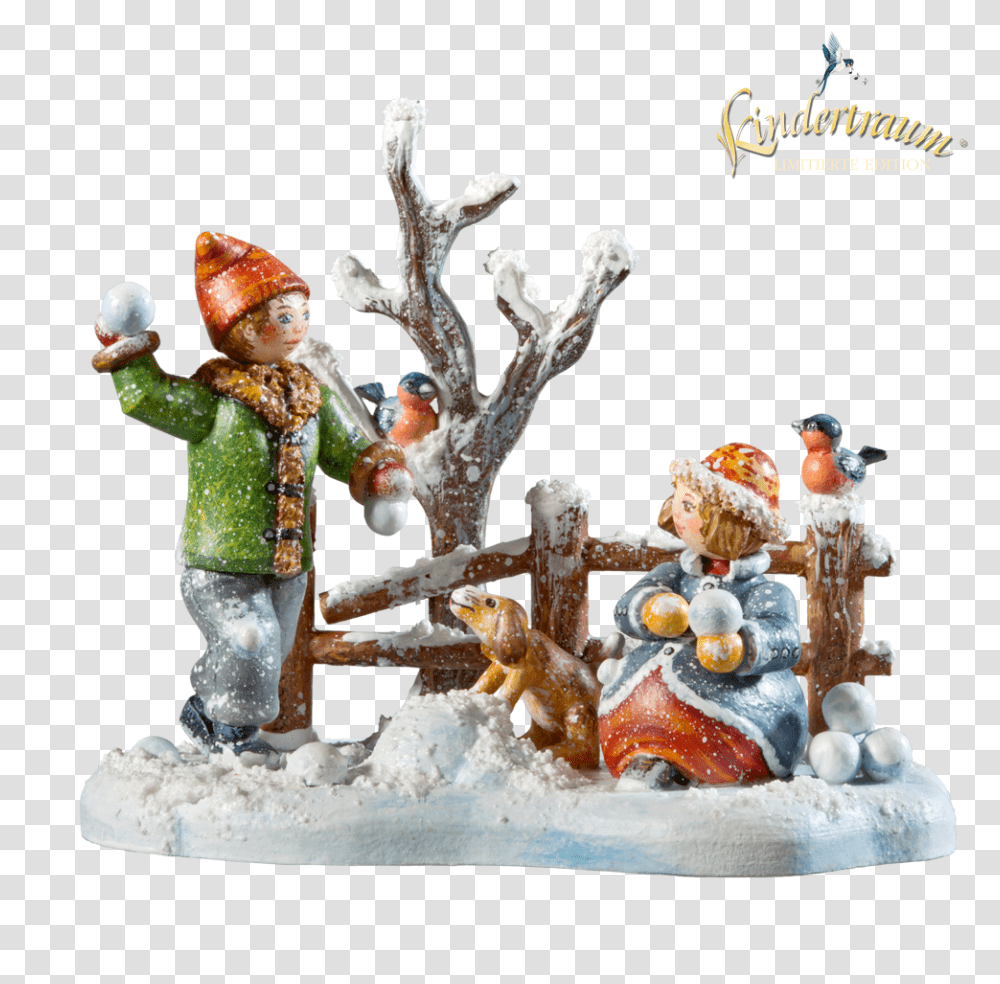 Snowball Fight, Figurine, Nature, Outdoors, Person Transparent Png