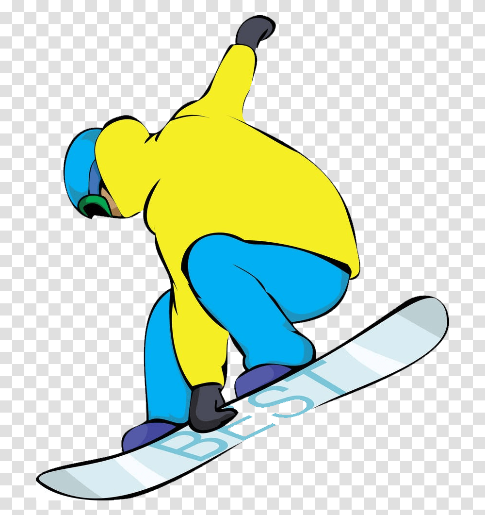 Snowboarding Cartoon Skiing Download Hd Clipart, Nature, Outdoors, Sport, Sports Transparent Png