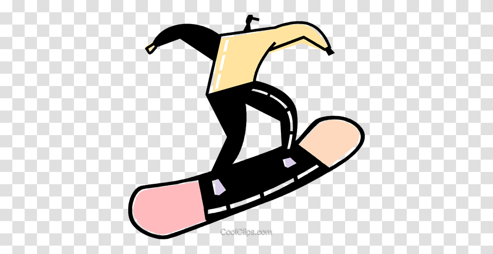 Snowboarding Royalty Free Vector Clip Art Illustration, Vehicle, Transportation, Silhouette, Scooter Transparent Png