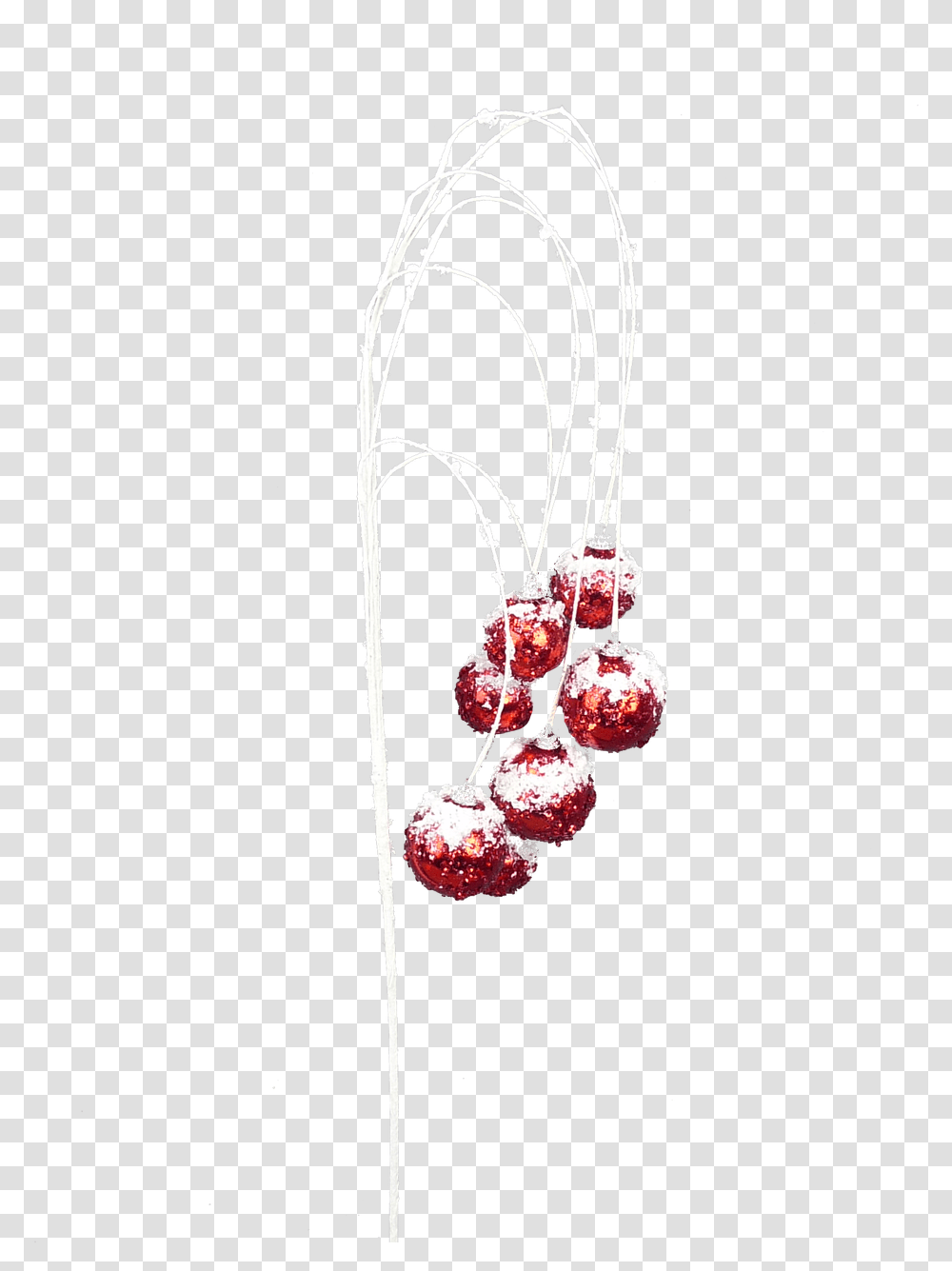 Snowcapped Dangling Red Ornament Spray Arch, Accessories, Accessory, Plant, Fruit Transparent Png