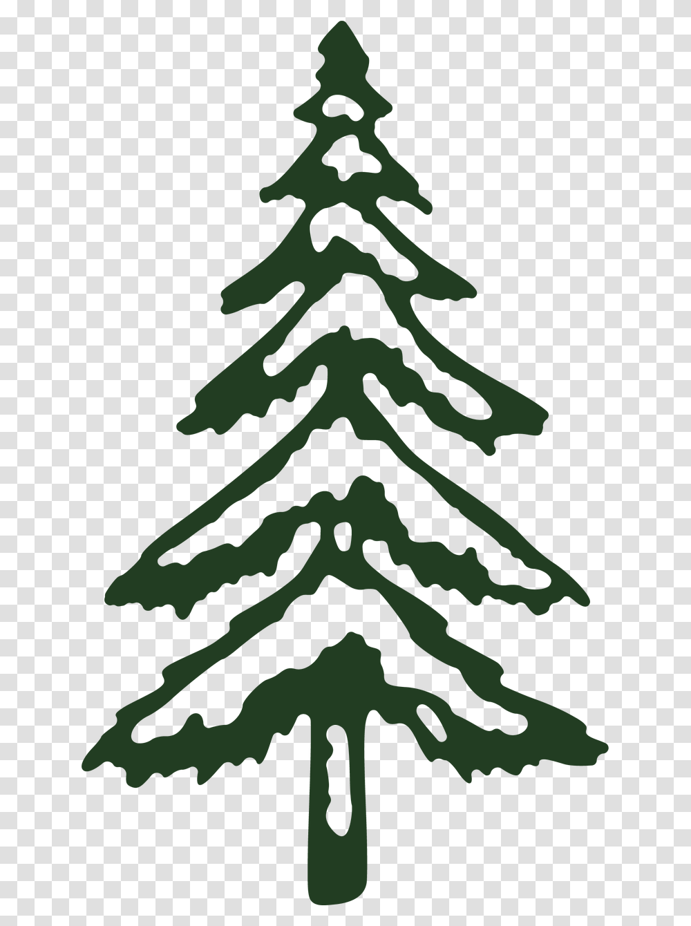 Snowcapped Pine Tree Svg Cut File Christmas Tree, Plant, Fir, Abies, Conifer Transparent Png