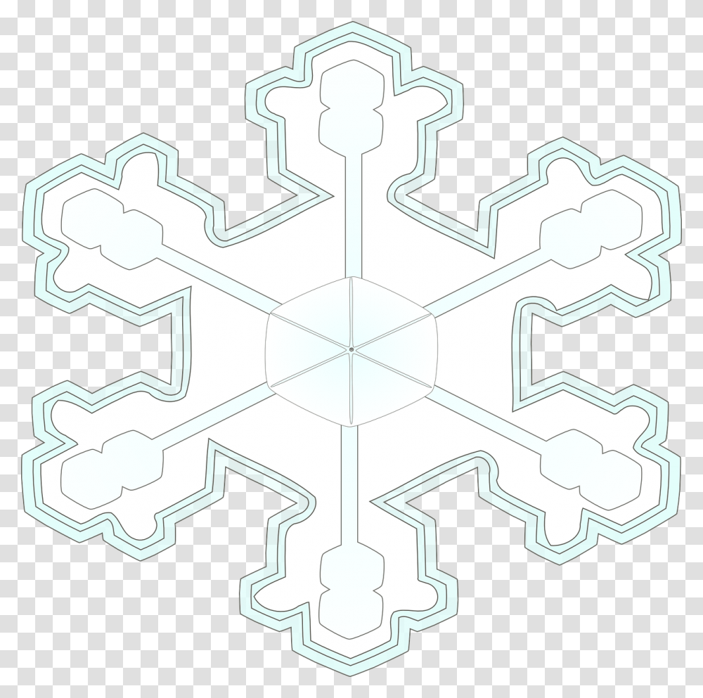Snowflake Blue Crystal Weather Snow Frozen Ice Snowflake Clip Art, Cross Transparent Png