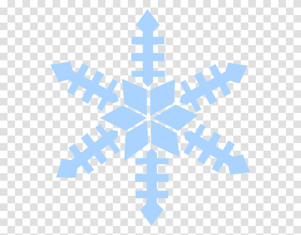 Snowflake Blue Winter Snow Flake Cold Holidays, Cross Transparent Png