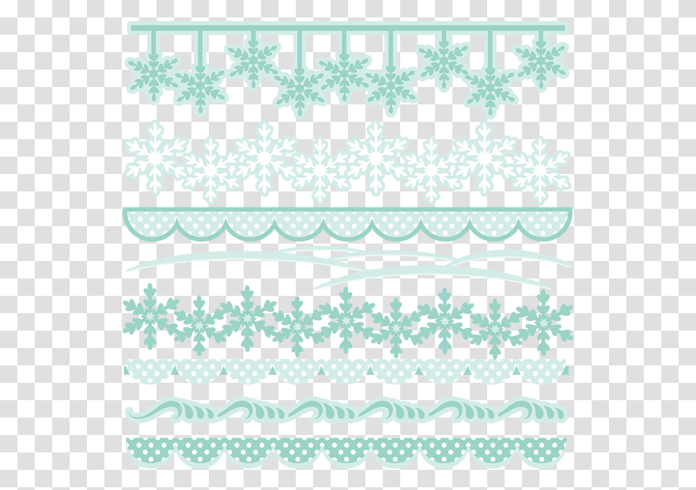 Snowflake Borders Svg Files, Lace, Rug, Pattern Transparent Png