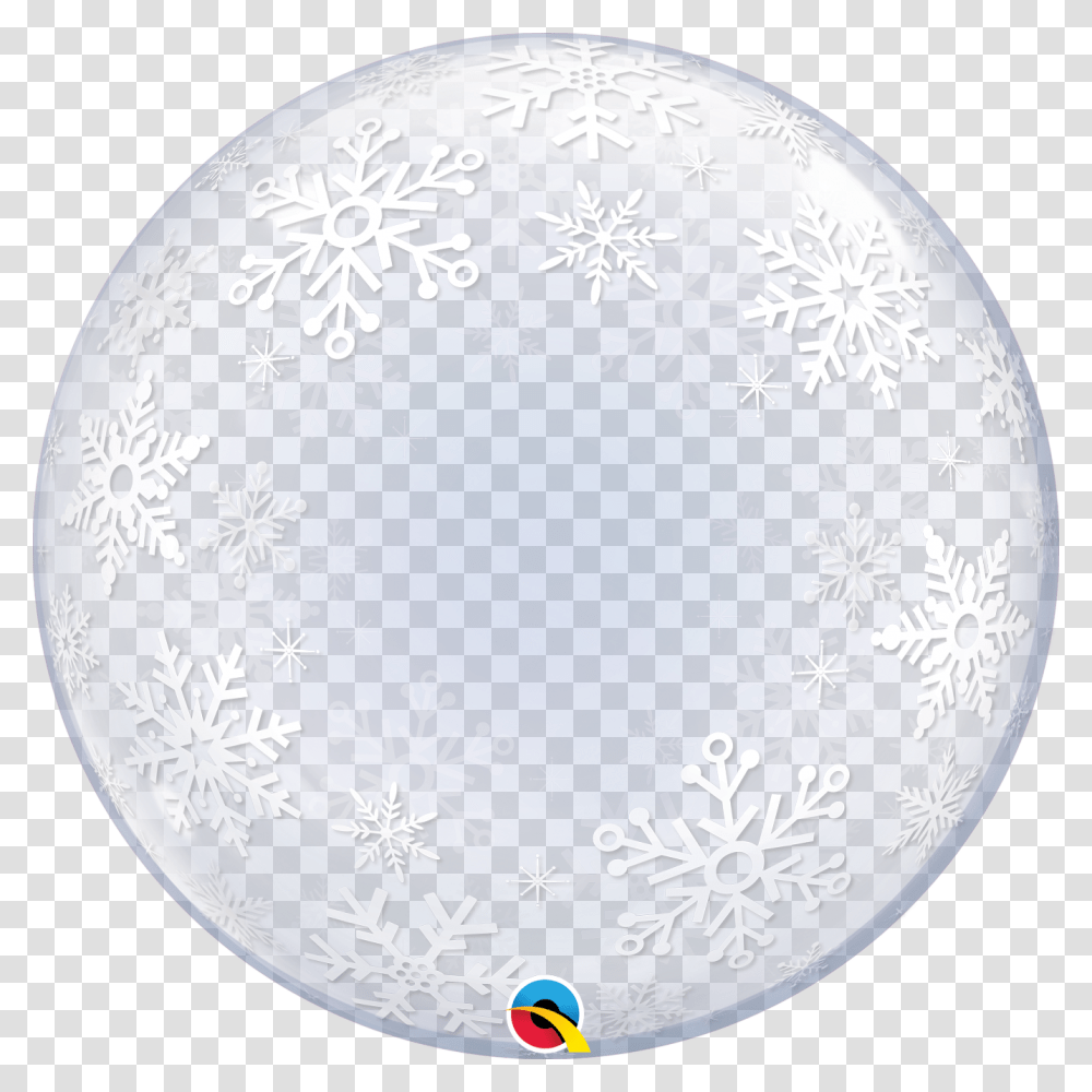 Snowflake Bubble Balloon, Sphere, Rug, Ornament, Outdoors Transparent Png