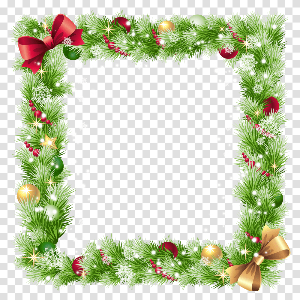 Snowflake Clipart Frame Background Christmas Borders Transparent Png