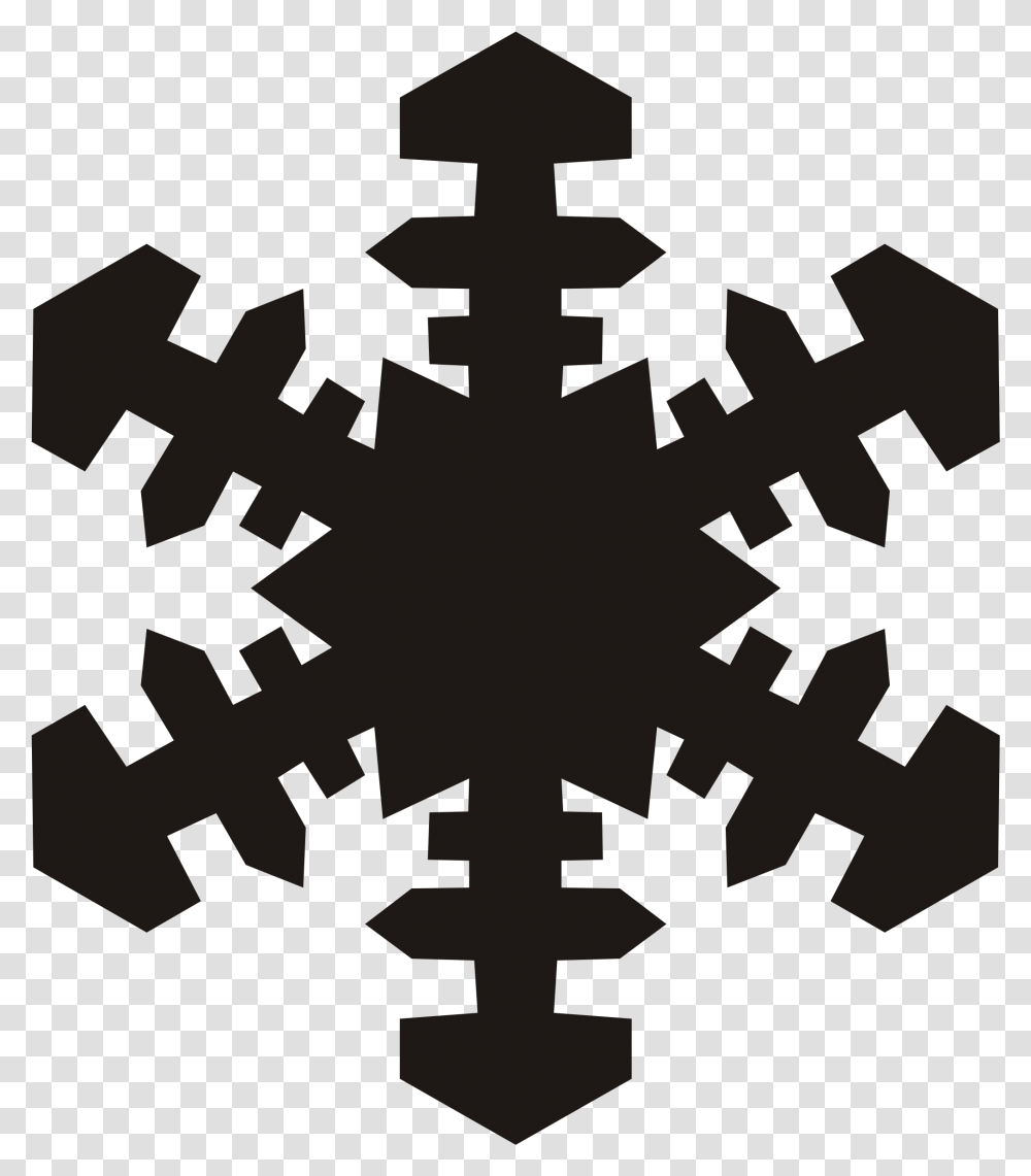 Snowflake Clipart Silhouette Snowflake Clip Art Black, Cross, Stencil, Gray Transparent Png