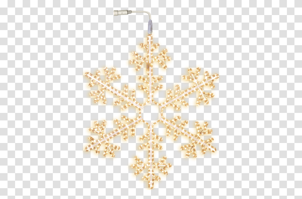 Snowflake Connectstar Snfnugg Utendrs Led, Chandelier, Lamp, Pattern, Gold Transparent Png