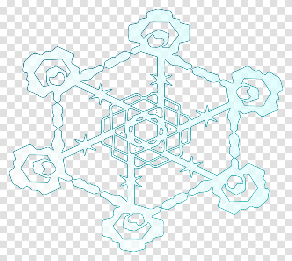 Snowflake, Cross, Crystal Transparent Png