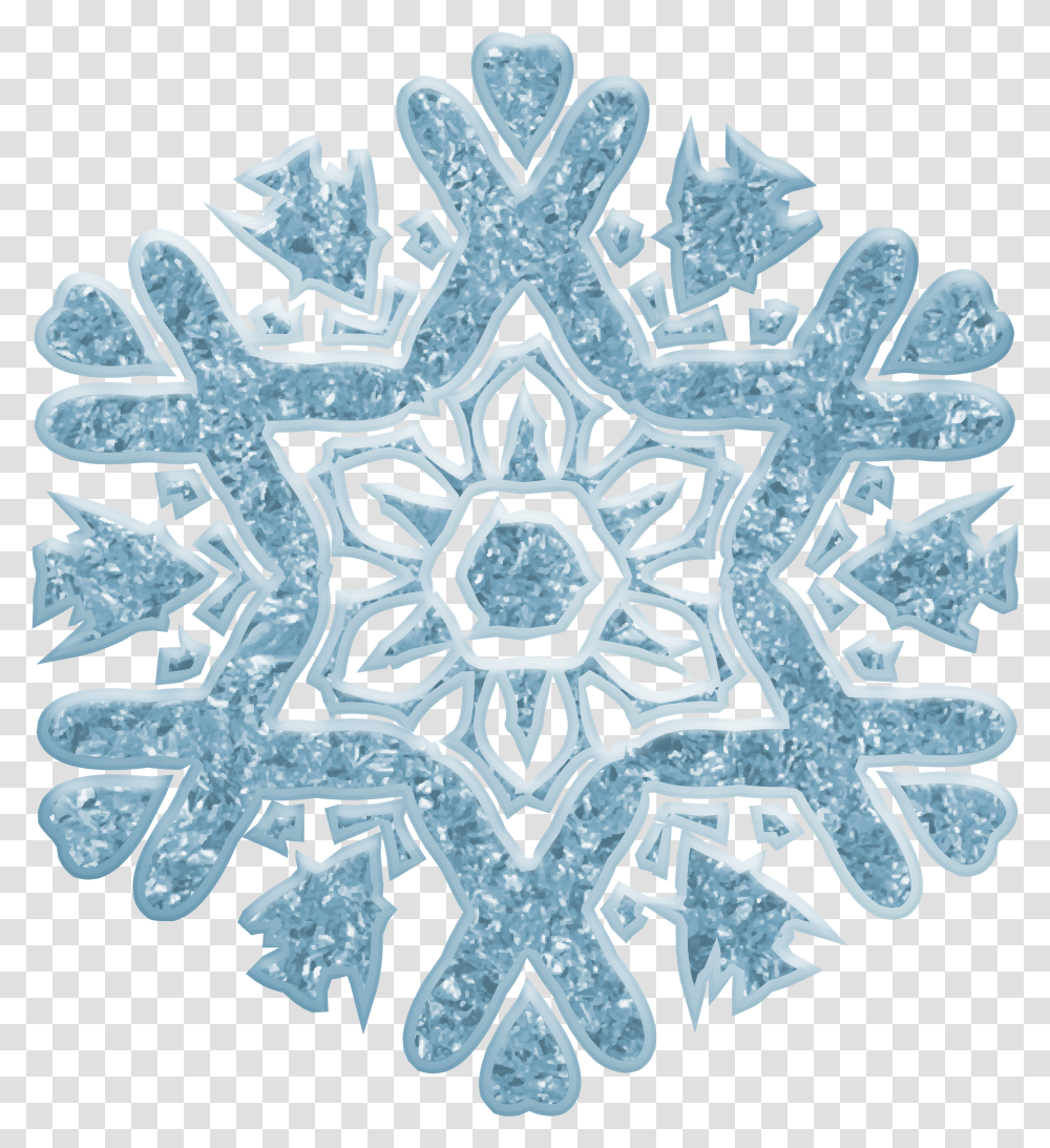 Snowflake Decor Clip, Cross, Pattern, Ice Transparent Png