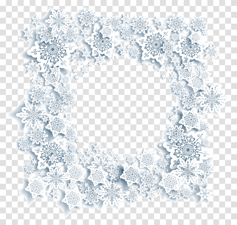 Snowflake Drawing Christmas Snowflake Border Download Circle, Pattern, Rug, Fractal, Ornament Transparent Png