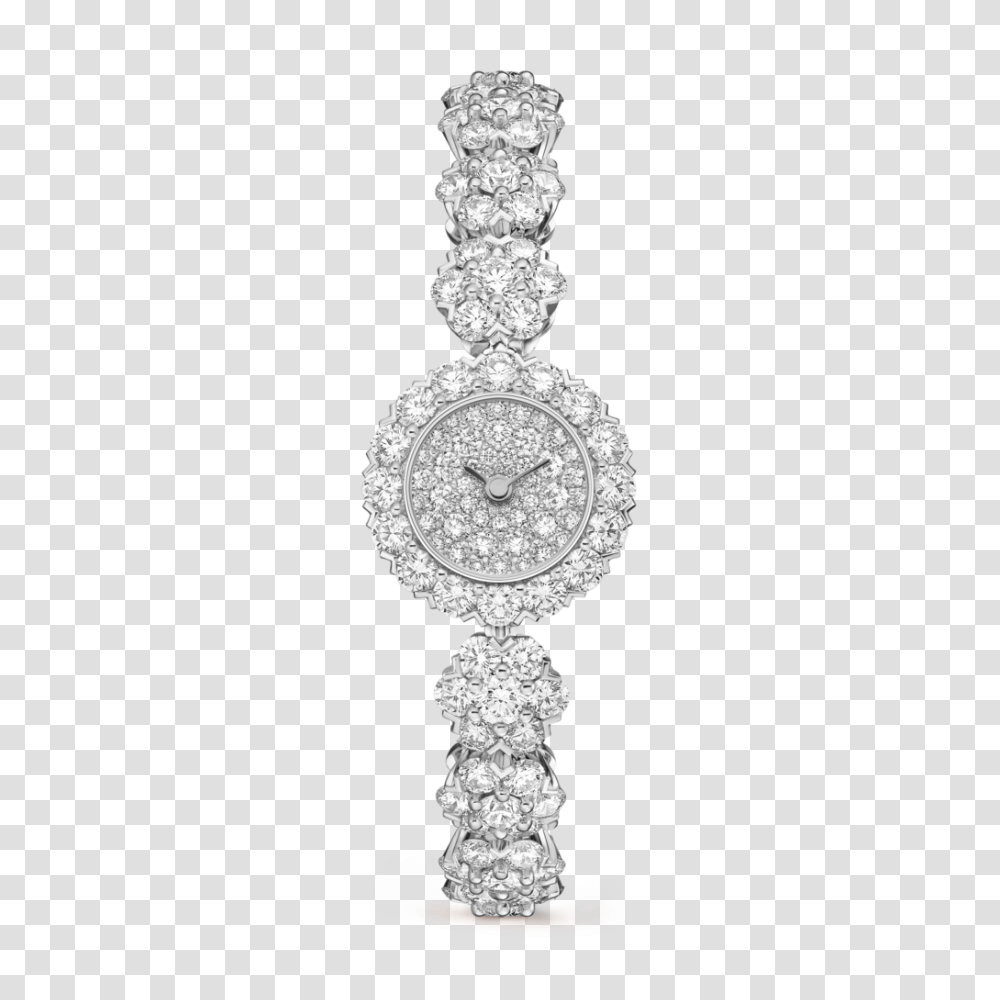 Snowflake Fleurette Watch, Pendant, Diamond, Gemstone, Jewelry Transparent Png