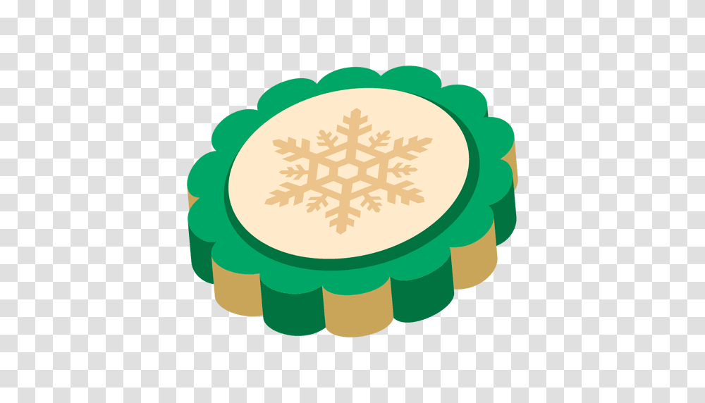 Snowflake Green Coin, Label Transparent Png