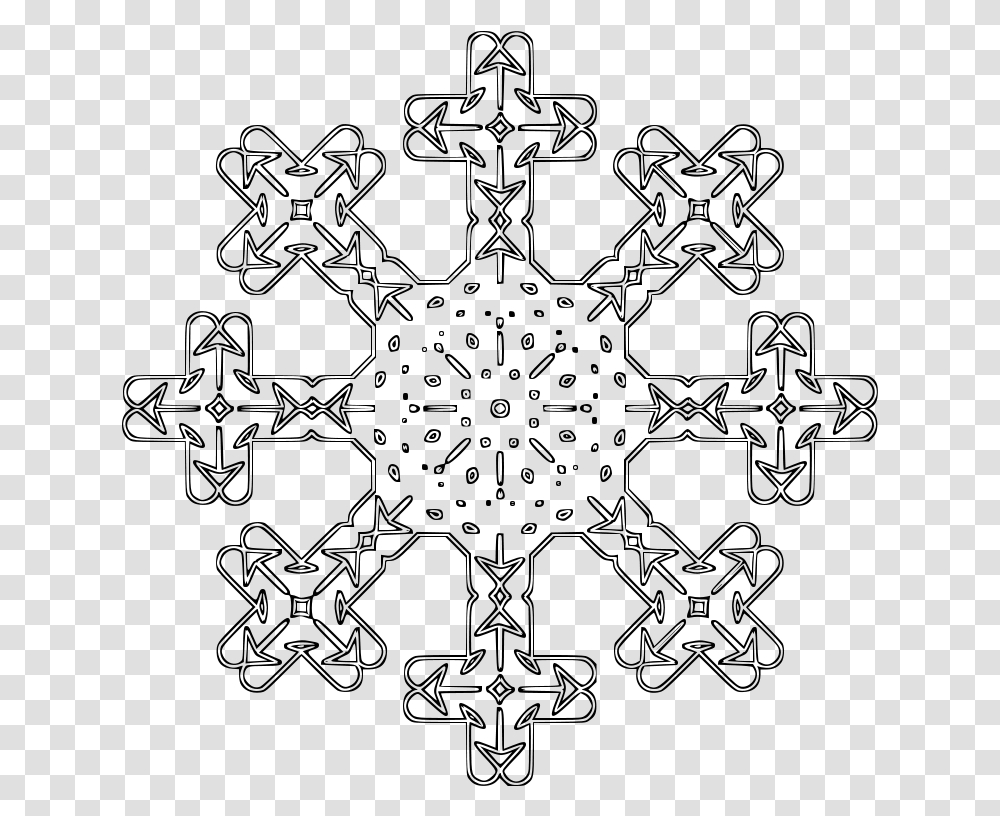 Snowflake Outline Snowflake, Gray, World Of Warcraft Transparent Png