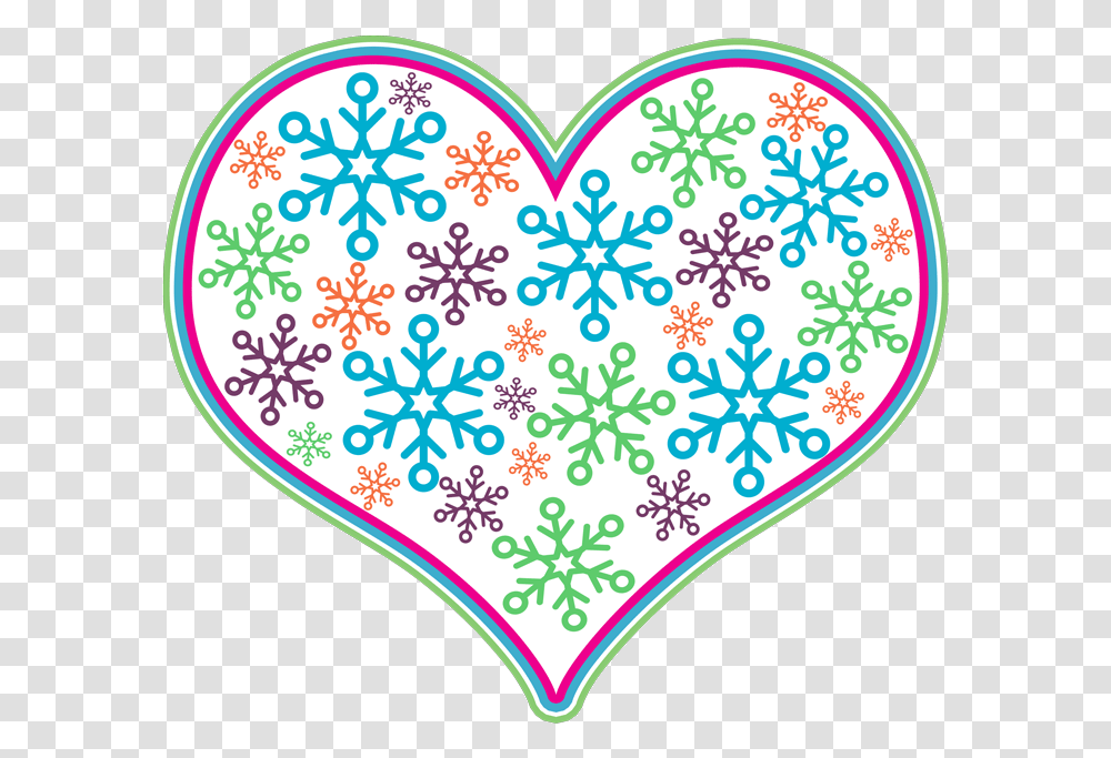 Snowflake, Rug, Heart, Pattern, Label Transparent Png