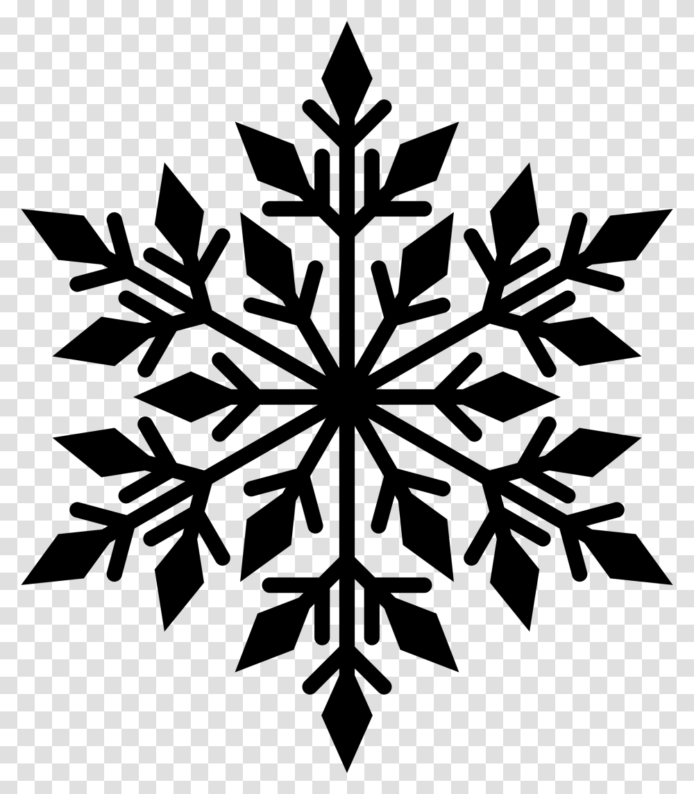 Snowflake Silhouette Clip Art Black Snowflake Background, Gray Transparent Png