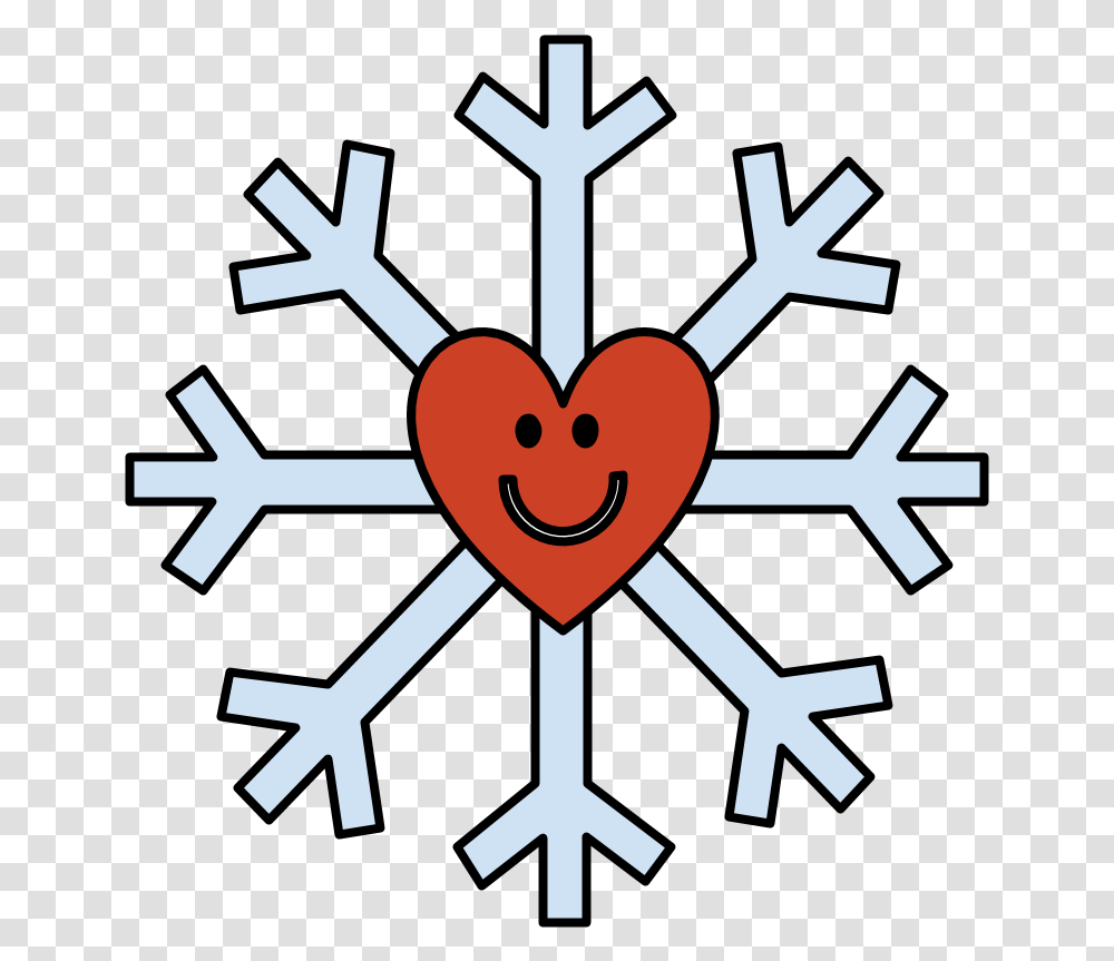 Snowflake Smiley Face Heart Red Snowflake With A Face Clipart, Cross, Emblem Transparent Png