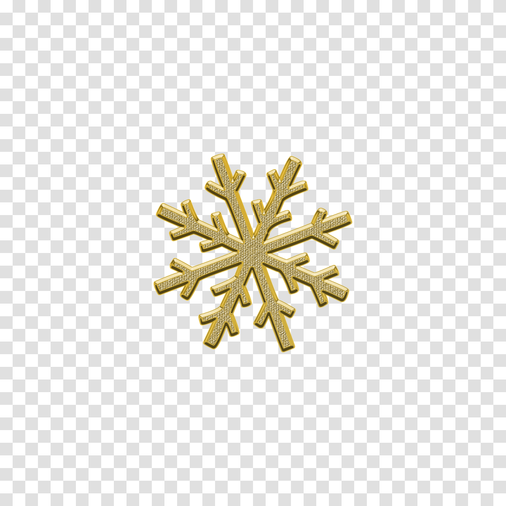 Snowflake Snow Decor Background Gold Snowflake, Crystal Transparent Png