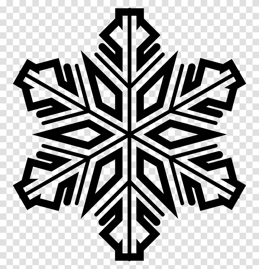 Snowflake Snow Symbol, Stencil Transparent Png