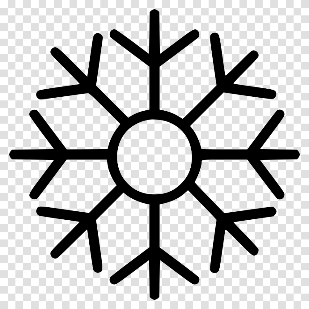 Snowflake Snowflake Icon White, Cross, Stencil, Pattern Transparent Png