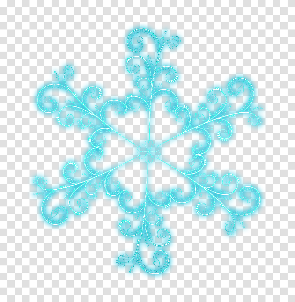 Snowflake Snowflakes Snow Neon Glow Light Neoneffect Needlework, Cross, Pattern, Ornament Transparent Png