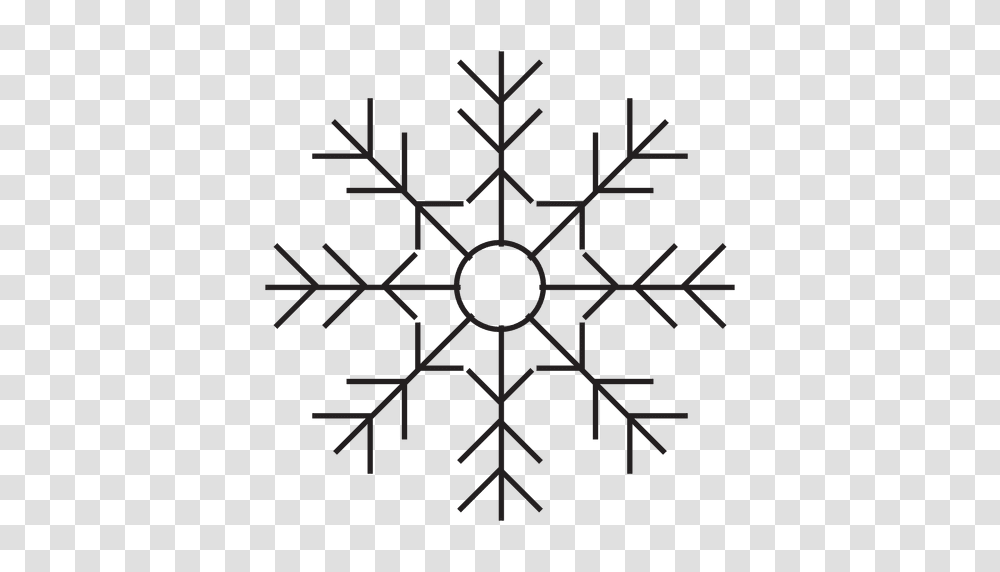 Snowflake Stroke Icon, Cross, Pattern, Ornament Transparent Png