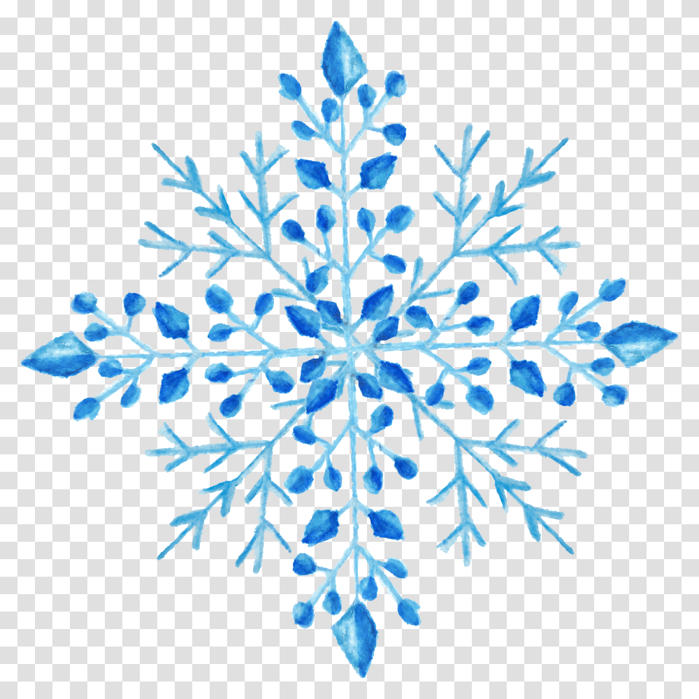 Snowflake Watercolor Painting Watercolor Snowflake Background Transparent Png