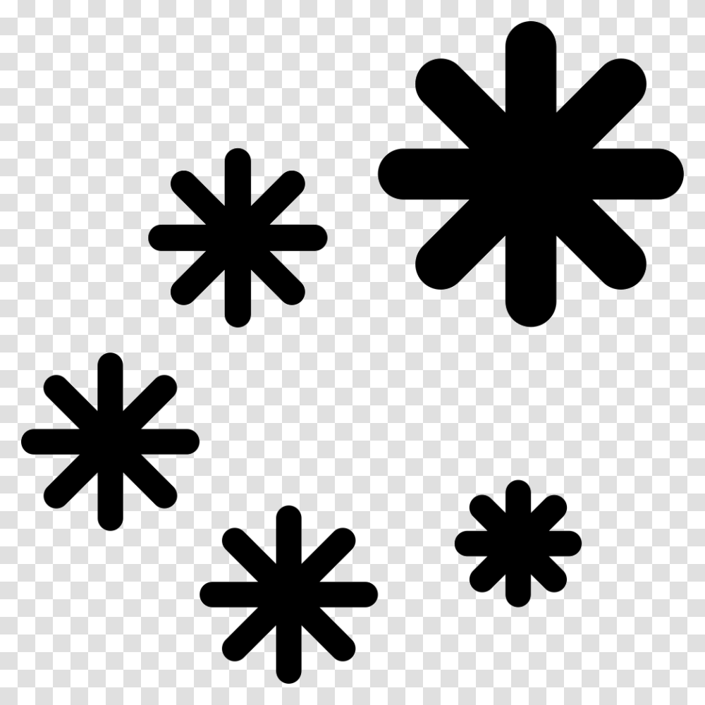 Snowflakes Asterisk Clipart, Stencil, Silhouette Transparent Png