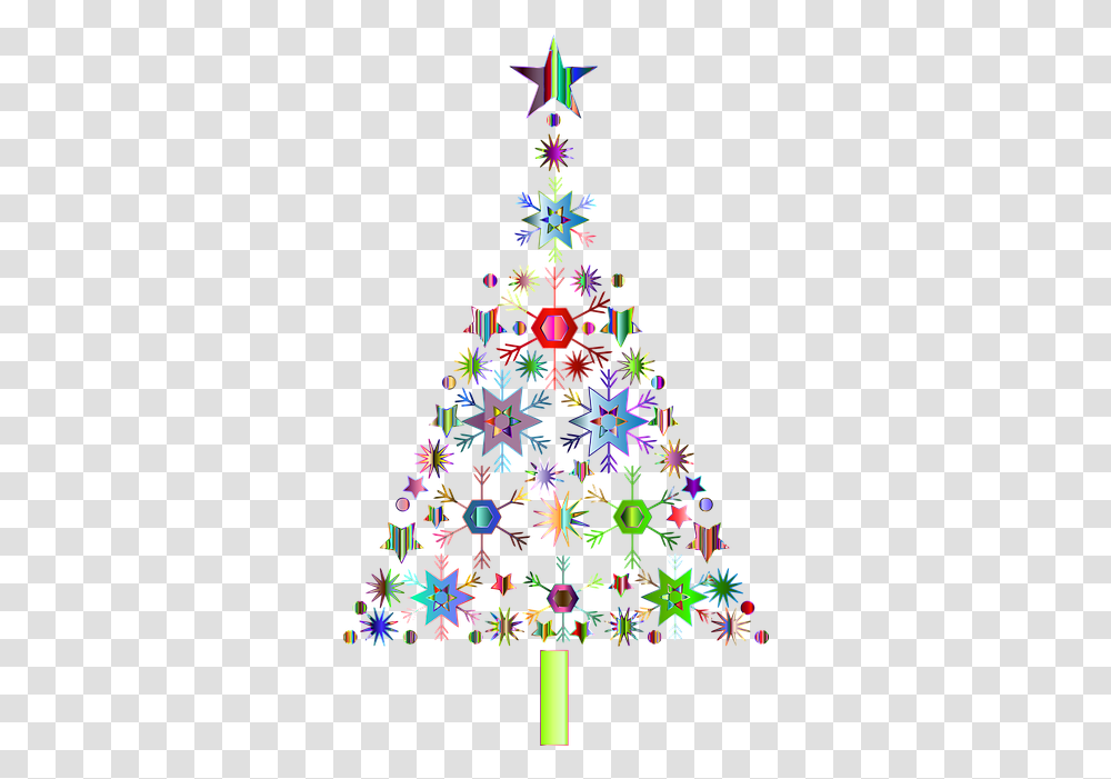 Snowflakes Christmas Tree Jesus Clipart Background Christmas Trees, Plant, Ornament, Lighting, Potted Plant Transparent Png