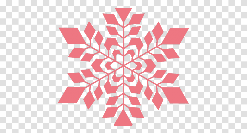 Snowflakes Clipart Symmetrical Pink Snowflake Blue Snowflake, Rug Transparent Png