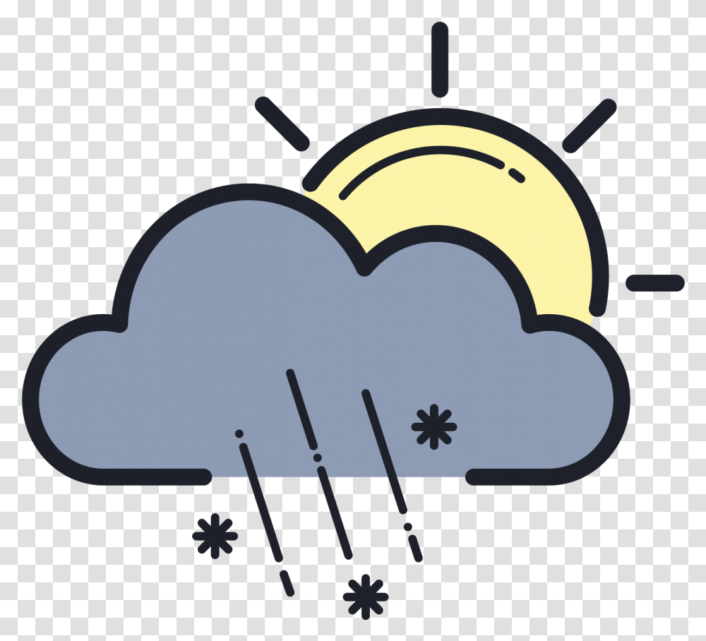 Snowflakes Falling Send Data To Cloud, Hammer, Axe, Label Transparent Png