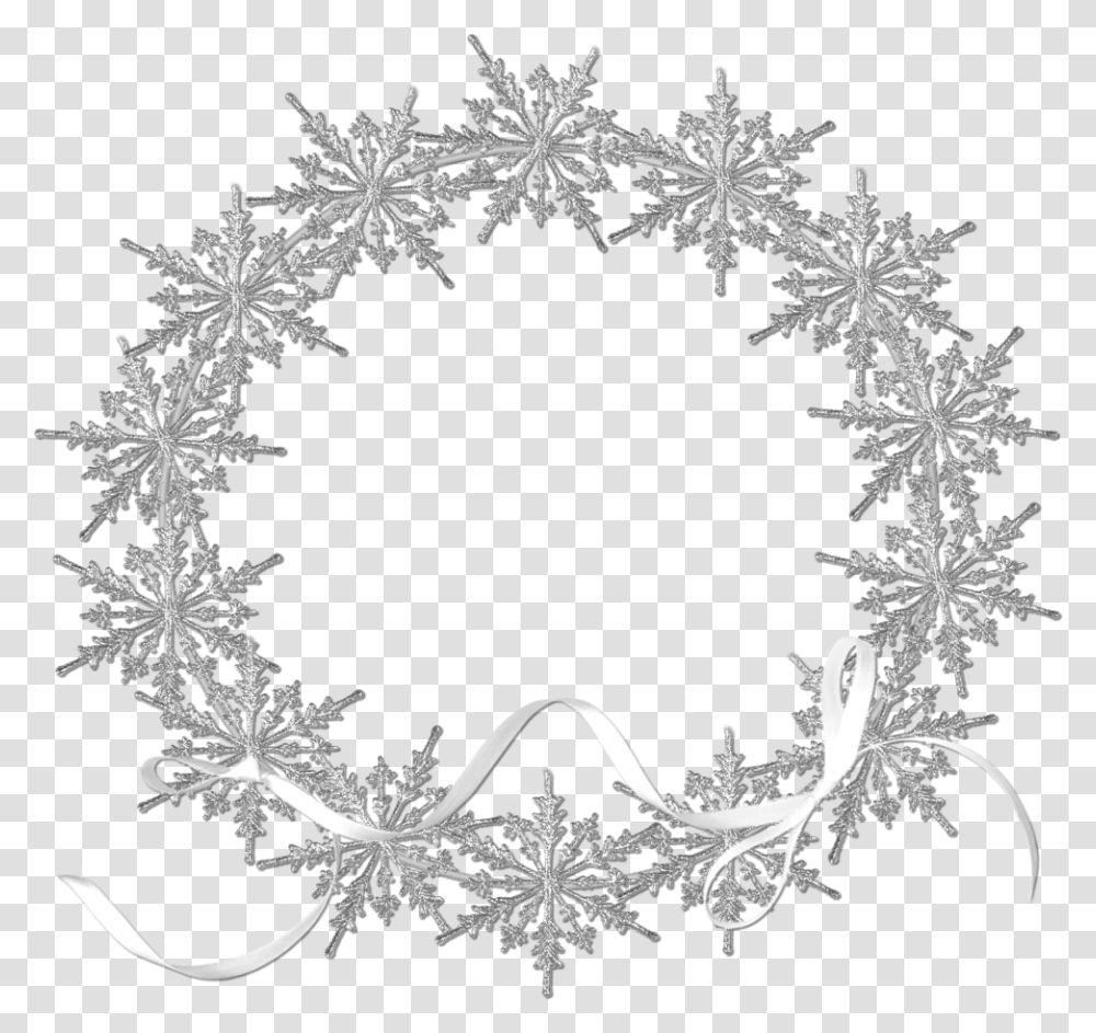 Snowflakes Line Art, Wreath, Pattern, Gray Transparent Png
