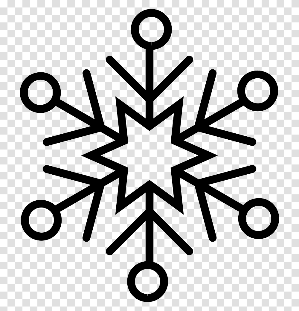 Snowflakes Snowflake Outline, Utility Pole, Stencil Transparent Png