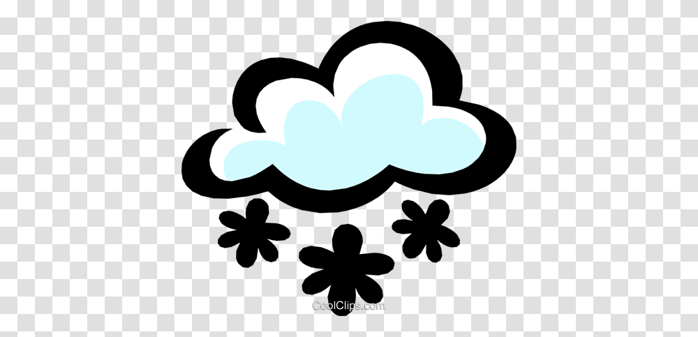 Snowflakes With Clouds Royalty Free Vector Clip Art Illustration, Person, Human, Stencil Transparent Png