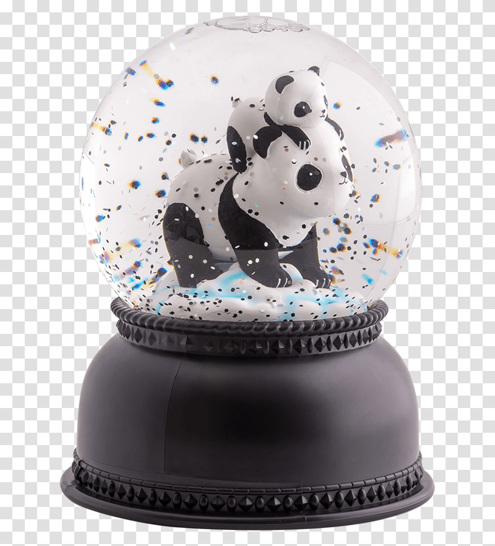Snowglobe Light Panda Panda Snow Globe, Birthday Cake, Dessert, Food, Wedding Cake Transparent Png
