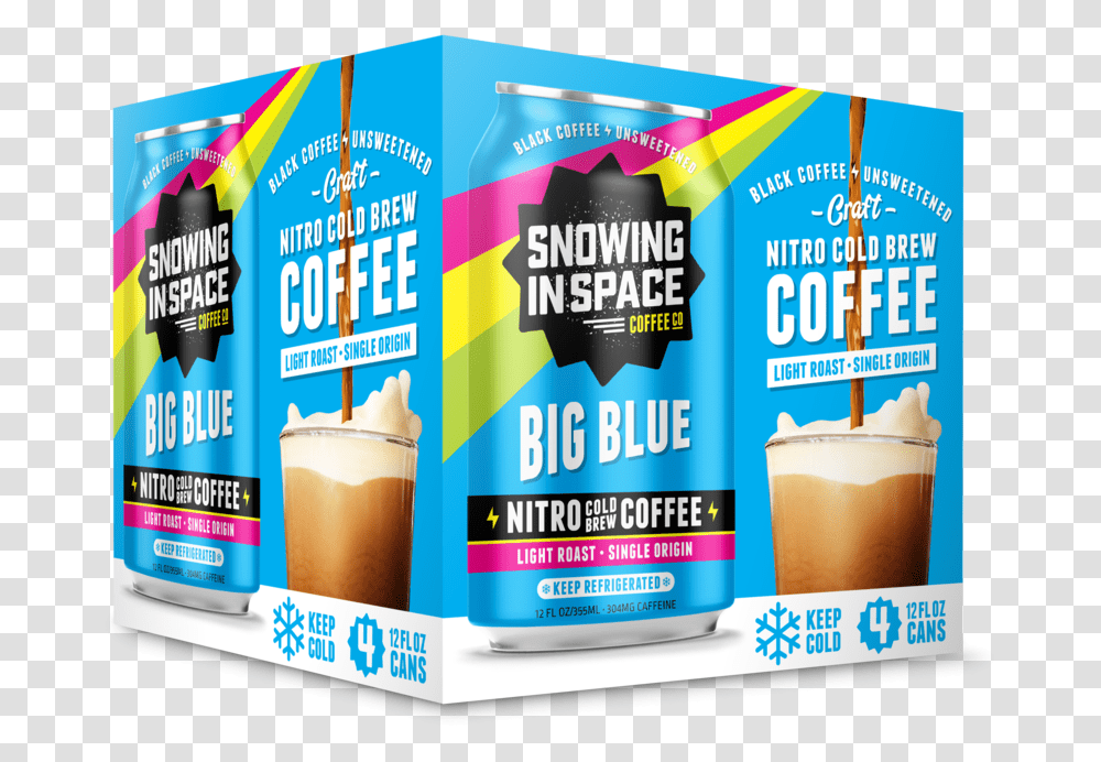 Snowing In Space Big Blue Nitro Cold Brew Coffee Snowing In Space, Poster, Advertisement, Flyer, Paper Transparent Png