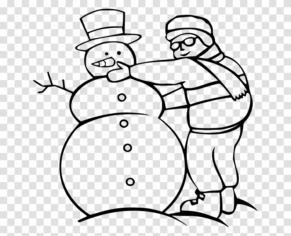 Snowman Black And White Drawing Coloring Book Line Art Free, Gray, World Of Warcraft Transparent Png