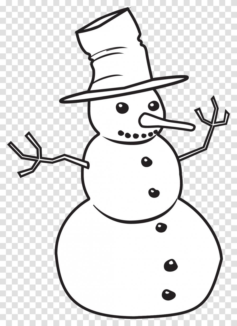 Snowman Clip Art Black And White Snowman Clip Art Black And White, Nature, Outdoors, Winter, Mountain Transparent Png