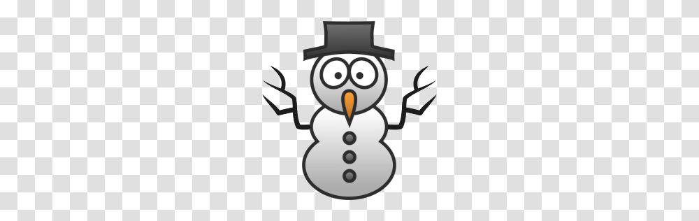 Snowman Clipart Simple, Nature, Outdoors, Winter, Bird Transparent Png