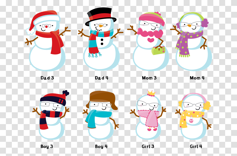 Snowman Family, Nature, Outdoors, Winter Transparent Png