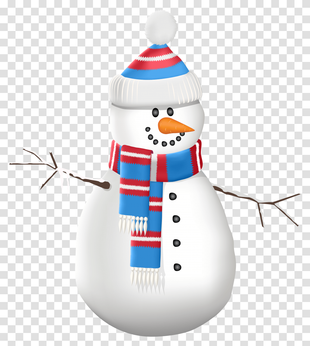 Snowman Hat And Scarf Clip Art Image, Nature, Outdoors, Winter Transparent Png