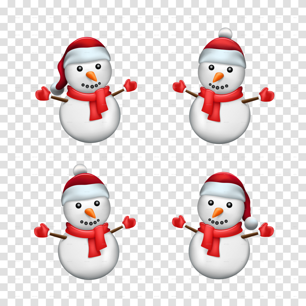 Snowman In Santa Hat Background Snowman With Christmas Hat, Nature, Outdoors, Winter Transparent Png