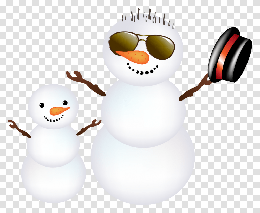 Snowman, Nature, Outdoors, Winter, Sunglasses Transparent Png