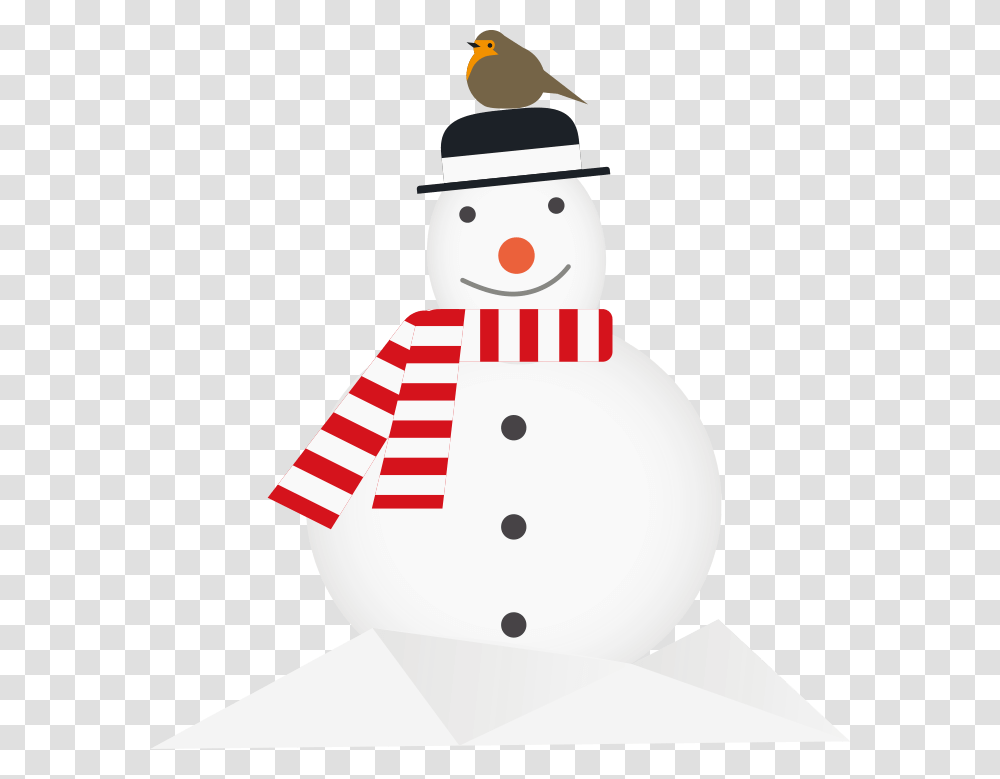 Snowman, Nature, Winter, Outdoors, Bird Transparent Png