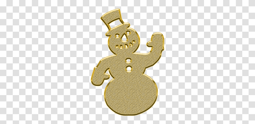 Snowman New Year's Eve Ornament Decor Vector, Gold, Alphabet, Cross Transparent Png