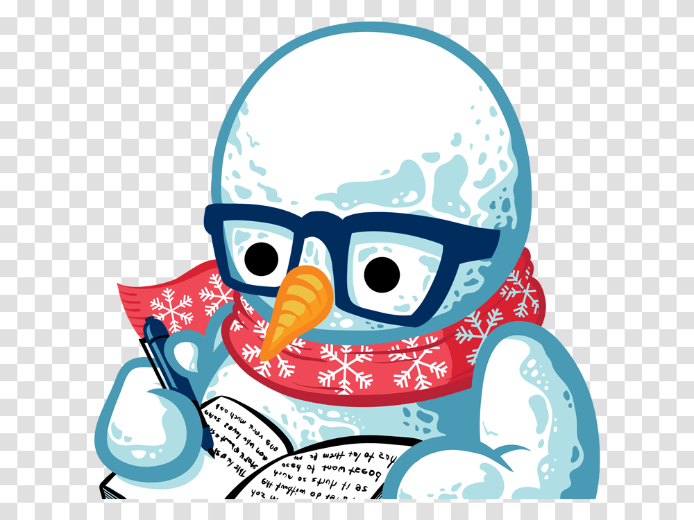 Snowman Smaller Snowman Reading A Book, Helmet, Outdoors, Nature Transparent Png