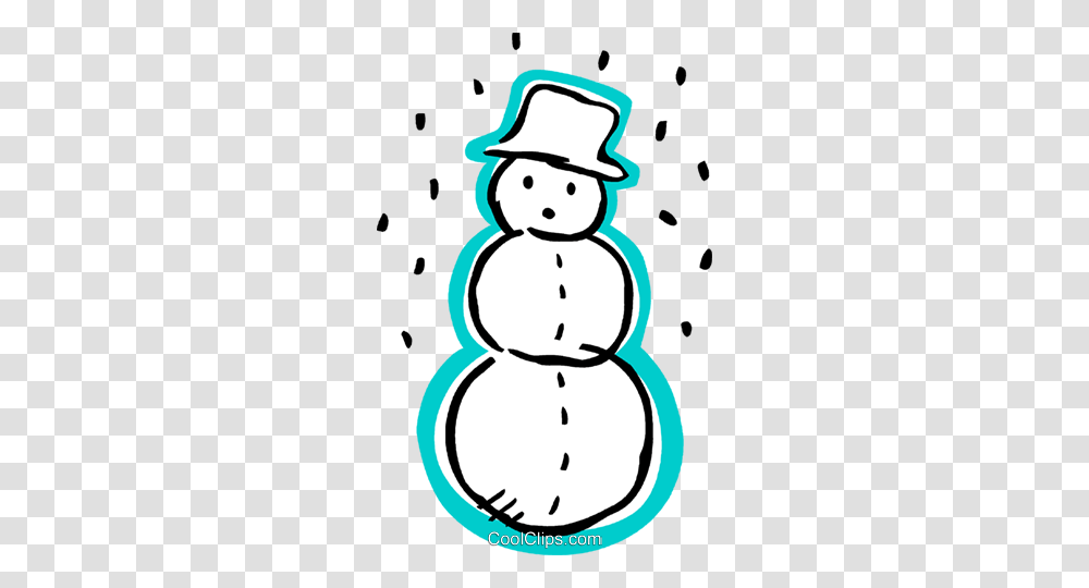 Snowman Wearing A Hat With Snow Falling Royalty Free Vector Clip, Nature, Outdoors, Winter, Texture Transparent Png