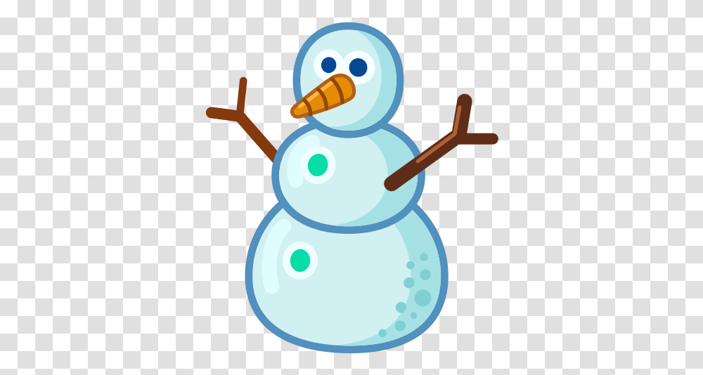 Snowman Winter Christmas Free Icon Of & New Year Happy, Nature, Outdoors Transparent Png