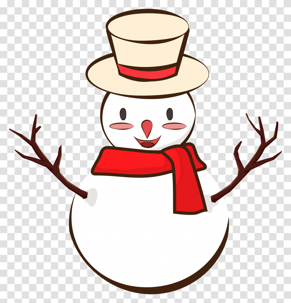 Snowman Winter Scarf Cute And Vector Image, Outdoors, Nature, Elf Transparent Png