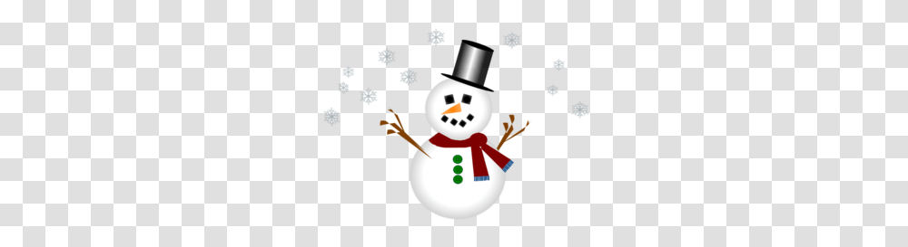 Snowman With Carrot Nose And Hat Clip Art, Nature, Outdoors, Winter Transparent Png